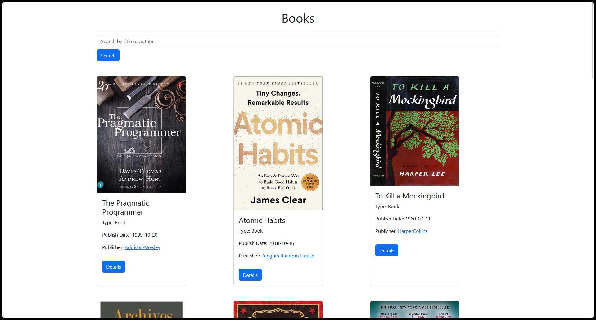 Library Management Website